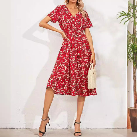 Summer small floral print dress m302706