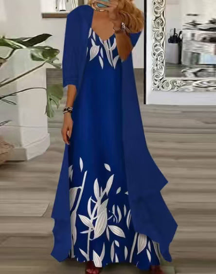 Holiday suspender long skirt Indian style swing skirt two-piece set m302893
