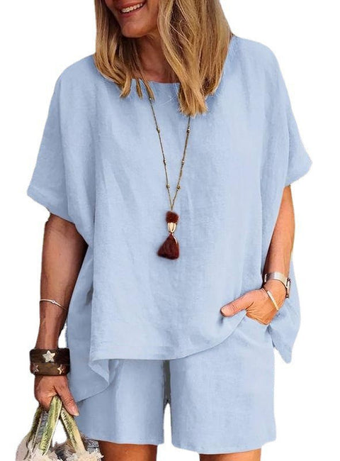 New suit fashion temperament loose short-sleeved shorts two-piece set m301179