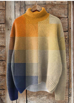 Christmas abstract print casual cape jacket cardigan m301686