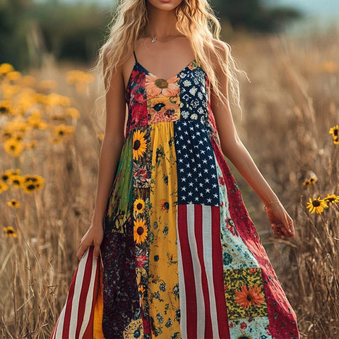 Women's trendy brand loose floral element casual dress m302069