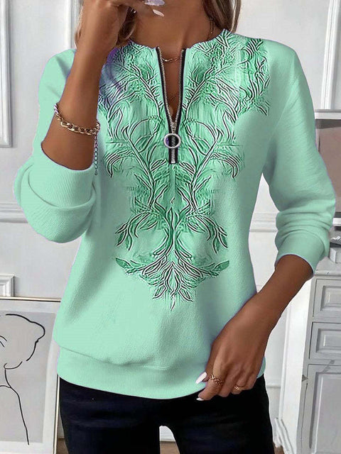 Printed sweater casual sweatshirt top m302179