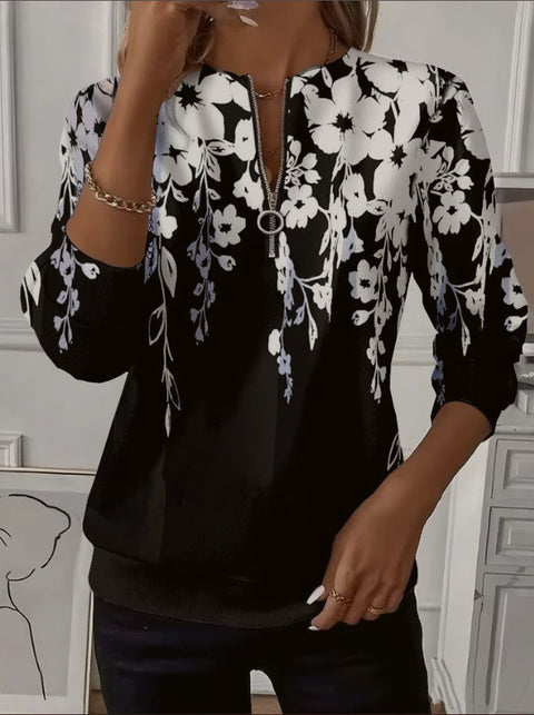 Printed shoulder sleeves long sleeves womanizer m302028