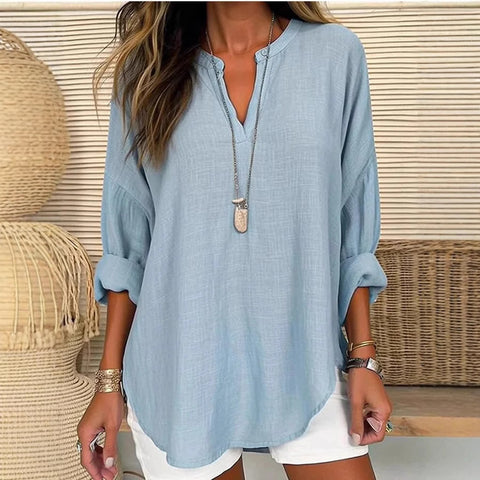 Floral simple casual temperament T-shirt long sleeve m301361