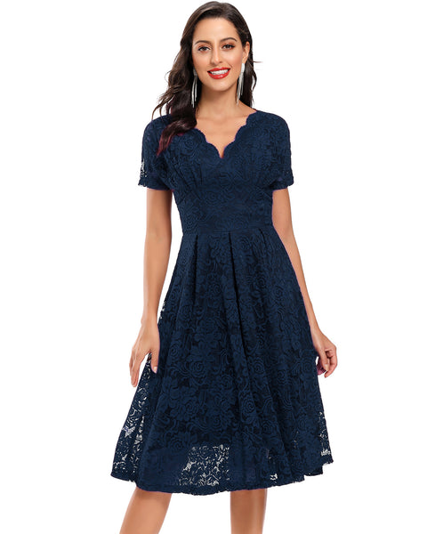 Autumn and winter women's clothing hot-selling V-neck medium and long lace pendulum dress m301709