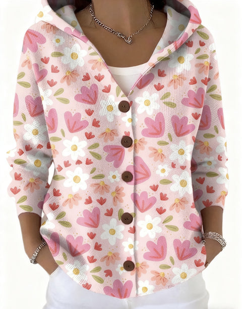 Knitted hooded cardigan sweater jacket fashion women's clothing m302657