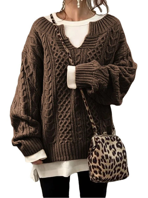 New sweater knitted twist sweater casual knitted sweater m300465