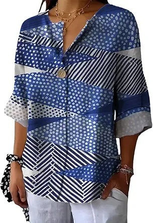 Fashion Women's Coconut Button Long Sleeve Shirt m302752