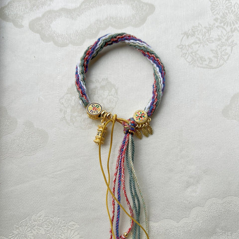 Hand-woven Tibetan hand rope Zakiram hand rope Green Tara fifth master thangka bracelet Tibetan hand rope female m3331256