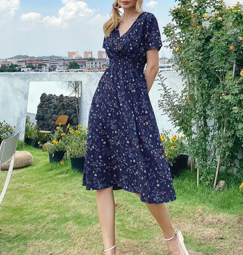 Summer small floral print dress m302706