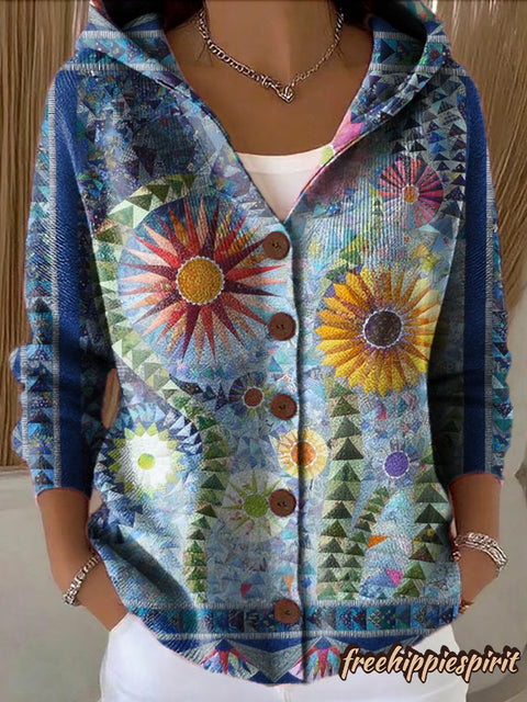 Knitted hooded cardigan sweater jacket fashion women's clothing m302657