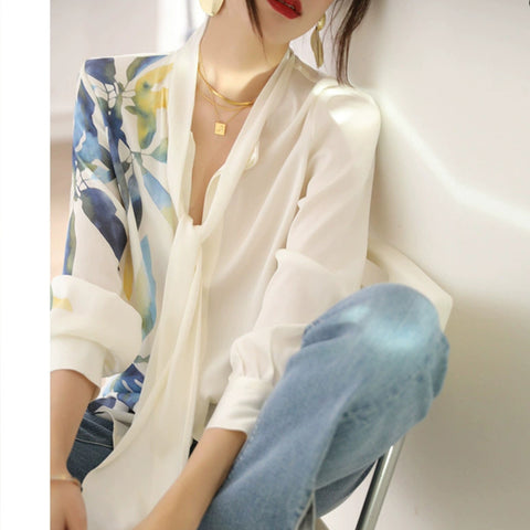 Flower shirt strap single-breasted shirt top Amazon outer single shirt shirt m301762