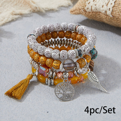 New Bohemian Bracelet Creative Tassel Multi-layer Beaded Bracelet m3331286