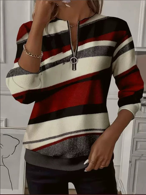 Printed sweater casual sweatshirt top m302179