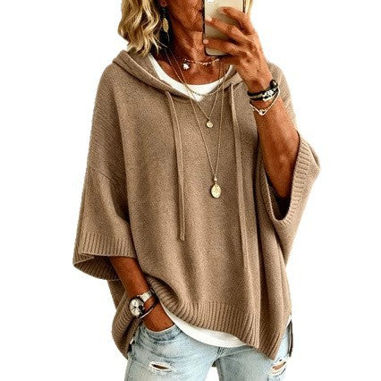 New hooded drawstring sweater sweater woven outside m303005
