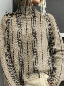 Christmas abstract print casual cape jacket cardigan m301686