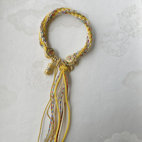 Hand-woven Tibetan hand rope Zakiram hand rope Green Tara fifth master thangka bracelet Tibetan hand rope female m3331256