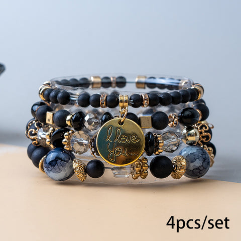 New Bohemian Bracelet Creative Tassel Multi-layer Beaded Bracelet m3331286