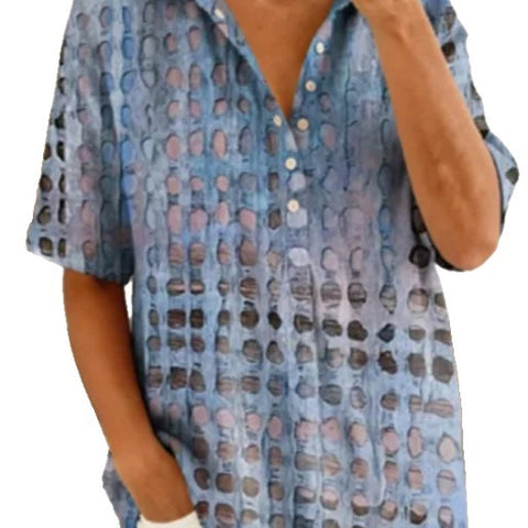 Summer shirt button-down collar pullover top m302960