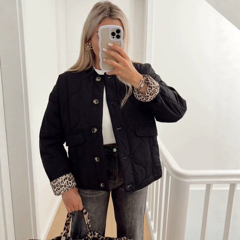 Autumn and winter new street fashion casual quilting cotton-padded jacket m302087