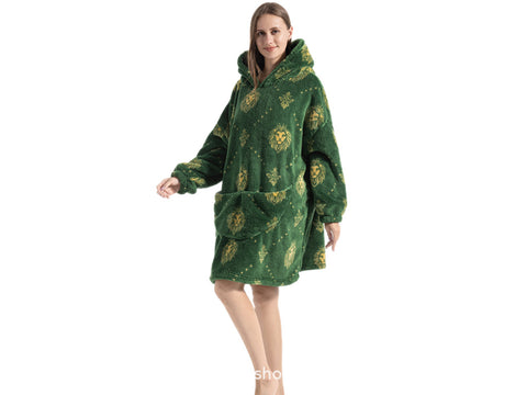 Family pajamas new cold clothes hooded sweater children's wearable blanket m302149