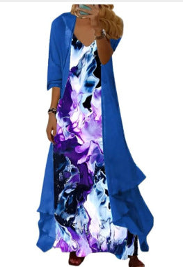 Holiday suspender long skirt Indian style swing skirt two-piece set m302893