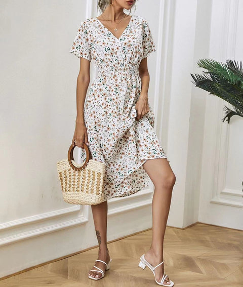 Summer small floral print dress m302706