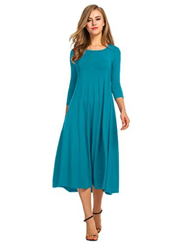 Autumn and winter dress solid color fashion big swing dress m302776