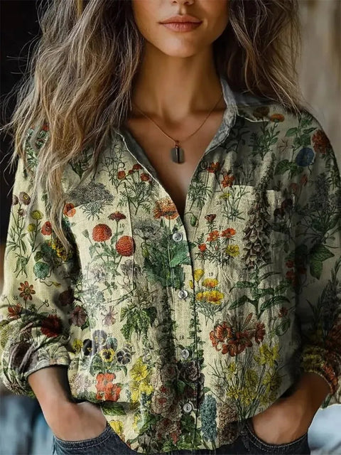 V-neck printed shirt m302770