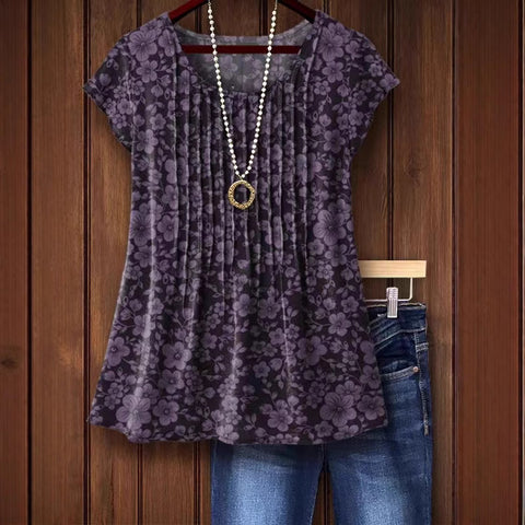 Spring explosion crew neck floral 3D printing short sleeve m301539