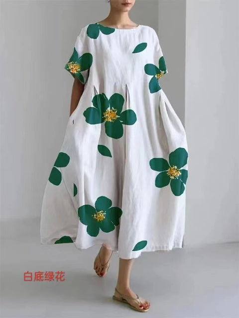 3D imitation cotton pull frame craft women's pendulum dress m301038