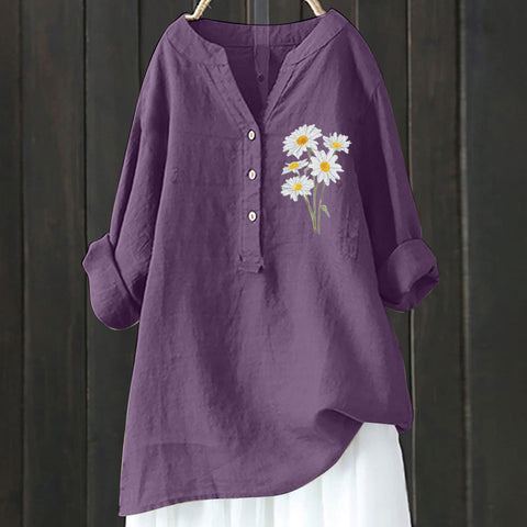 Autumn new long-sleeved comfortable printed fashion versatile shirt m301739