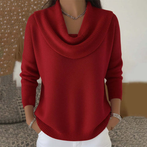 Autumn and winter new solid color long-sleeved top sweater m301898