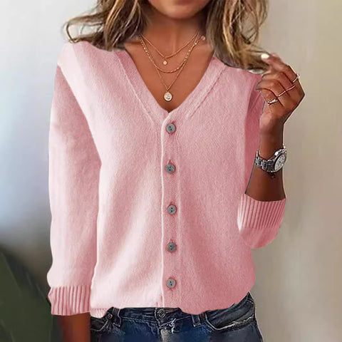 Knitted cardigan women's spring and summer knitted jacket long-sleeved sweater cardigan large size autumn coat women's m301990