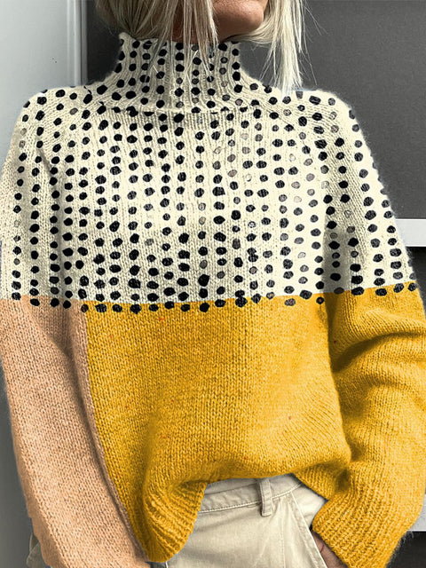 Christmas abstract print casual cape jacket cardigan m301686