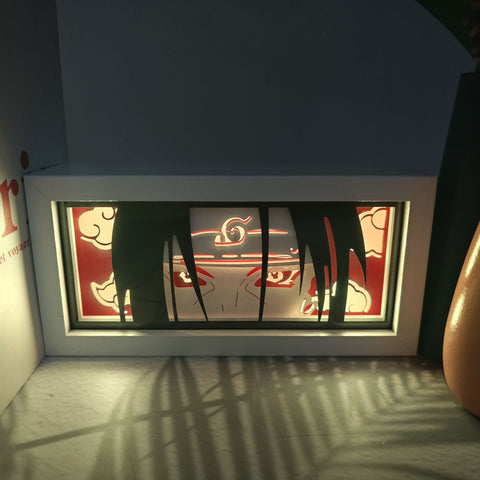 Naruto anime Uchiha ferret Paper Carving Lamp Photo Frame