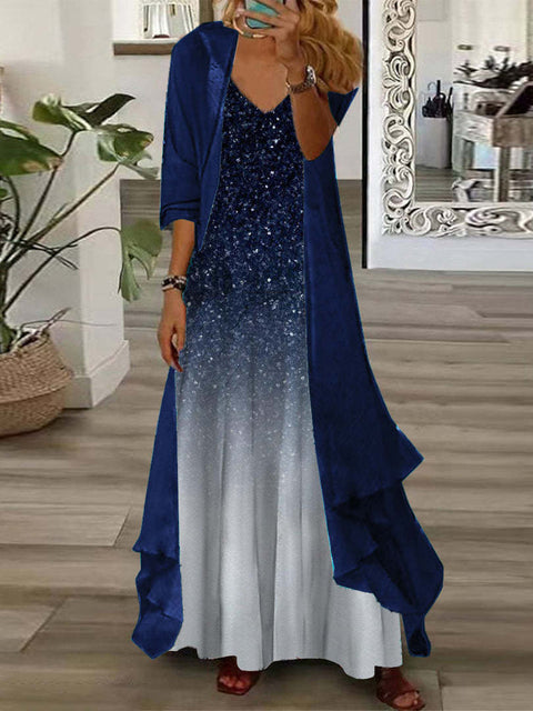 Holiday suspender long skirt Indian style swing skirt two-piece set m302893