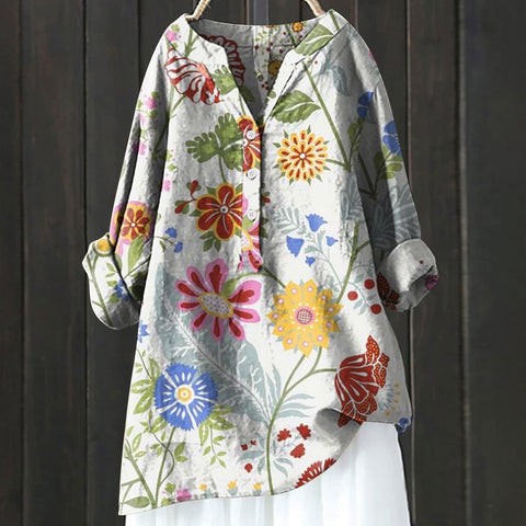 Autumn new long-sleeved comfortable printed fashion versatile shirt m301739