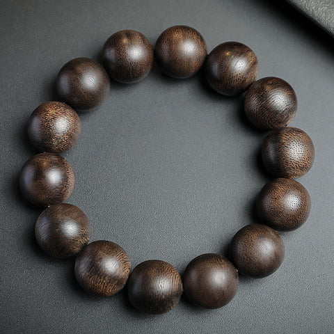 Submerged Indonesian Darakan agarwood Buddha bead bracelet 108 rosary beads 8mm old material agarwood bracelet m3331276