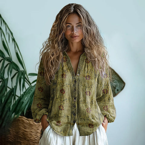 women's large size summer women's casual floral shirt women's small daisy shirt 3D printed shirt m301735