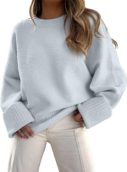 Women's sweater women's autumn and winter round neck pullover loose plush thick m301609