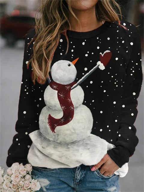 3D digital printing European and American women pullover casual urban shoulder plugs m302123