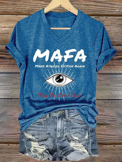 3D digital printing letter series women's V-neck short-sleeved T-shirt m301557