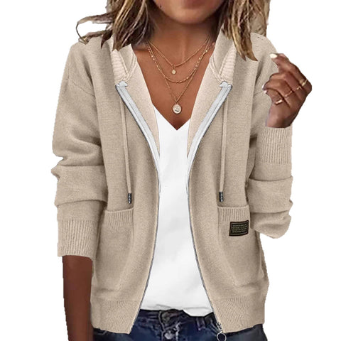 Autumn and winter long-sleeved women's zipper sweater cardigan m302029