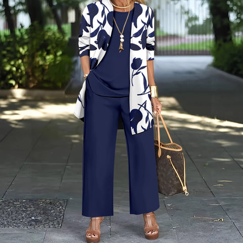 Women's three-piece jacket vest plus pants set m302286