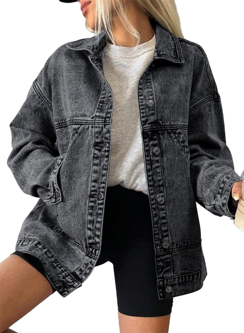 Loose spring and autumn denim jacket m303102