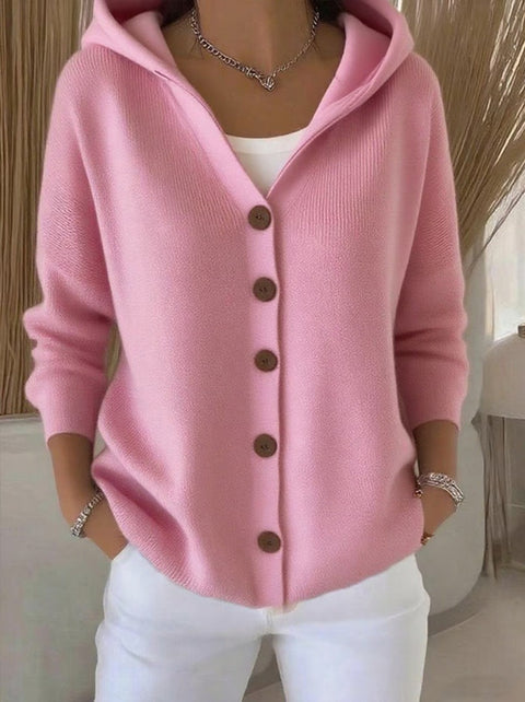 Knitted hooded cardigan sweater jacket fashion women's clothing m302657