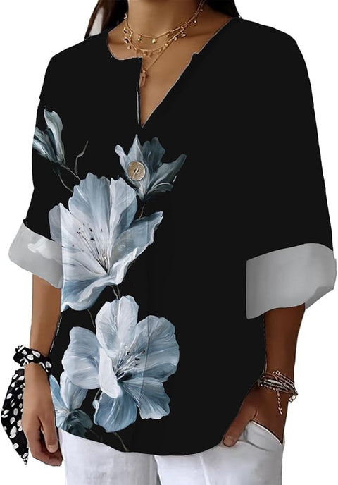 Fashion Women's Coconut Button Long Sleeve Shirt m302752
