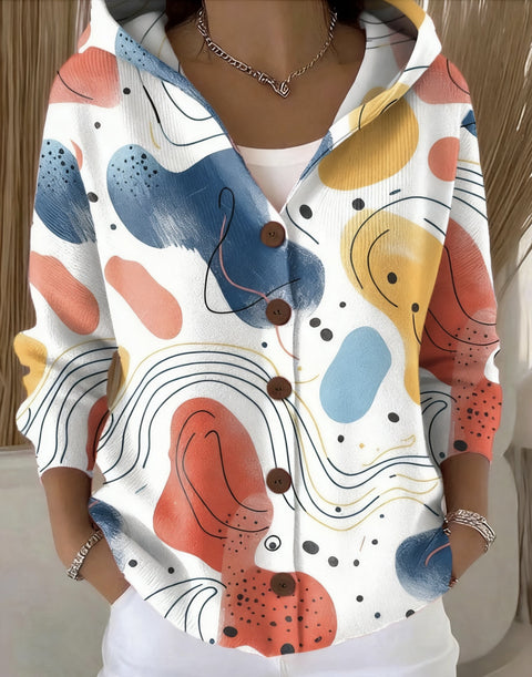 Knitted hooded cardigan sweater jacket fashion women's clothing m302657