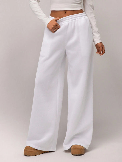 Women's autumn and winter rubber band velvet loose wide-leg sports casual trousers m301677